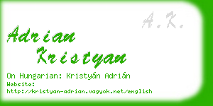 adrian kristyan business card