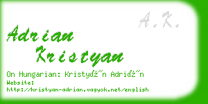 adrian kristyan business card